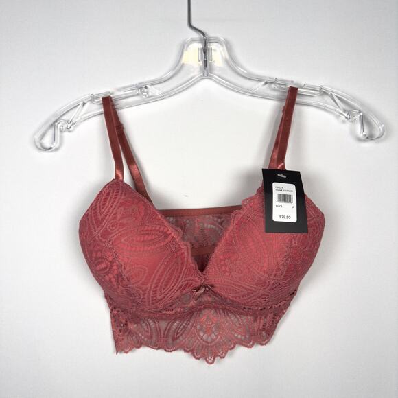 NWT Frederick's of Hollywood Finely Padded Bralette DUCE Pink Women's Size M - Picture 5 of 8